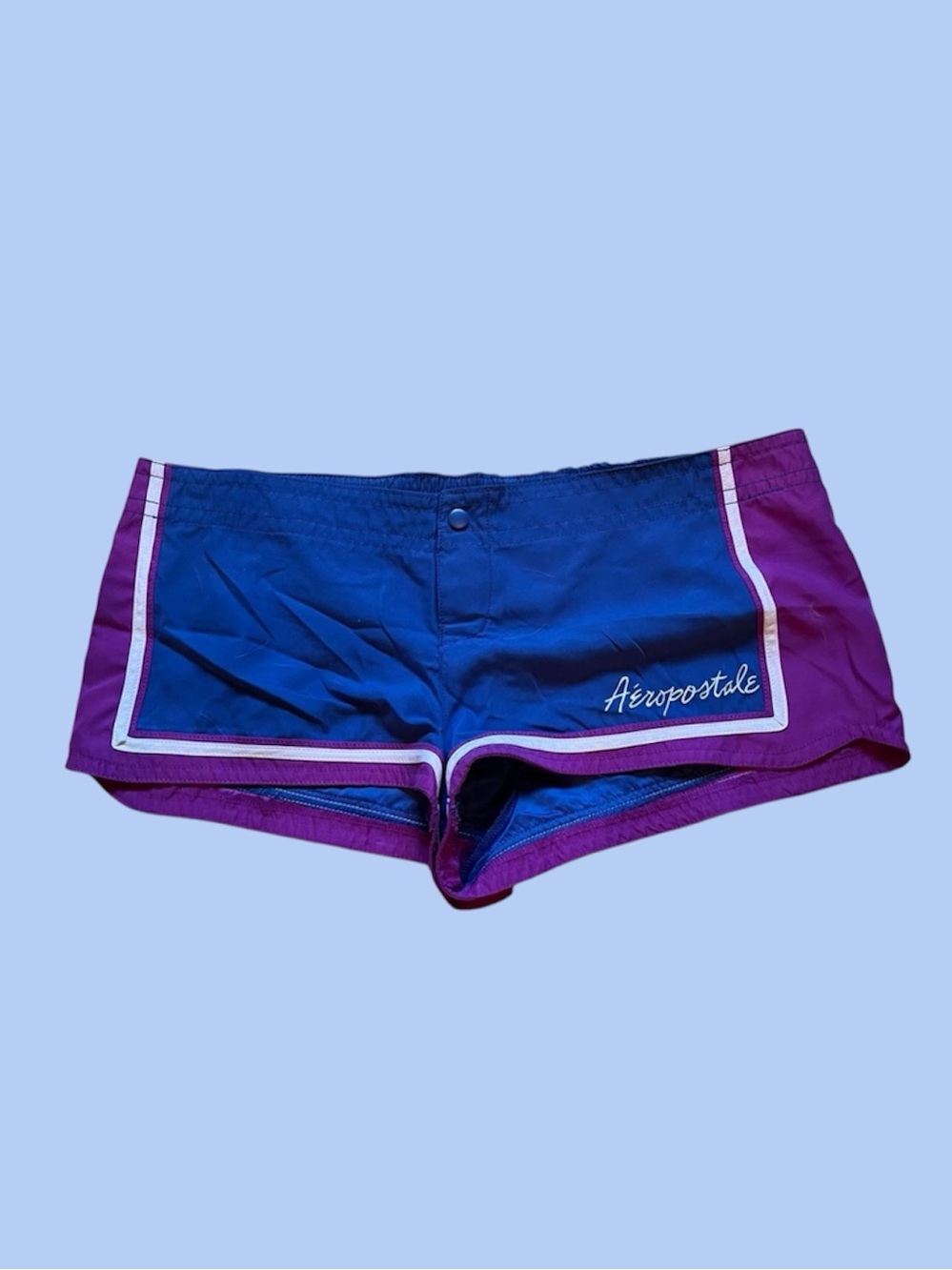 Aeropostale Swim Shorts Size XL Light Blue, Purple & White